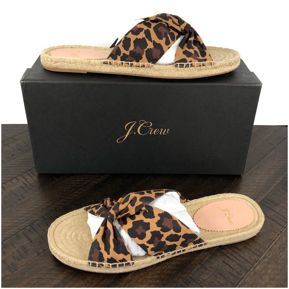 🆕 J. Crew Twisted Knot Leopard Canvas Espadrilles